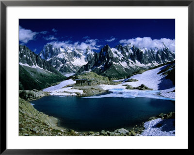 Lac Blanc And Mont Blanc Massif On The Tour Du Mont Blanc, Haute Savoie, Mont Blanc, France by Gareth Mccormack Pricing Limited Edition Print image