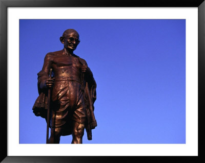 Bronze Statue Of Mohandas Karamchand (Mahatma) Gandhi, Mumbai, Maharashtra, India by Dallas Stribley Pricing Limited Edition Print image