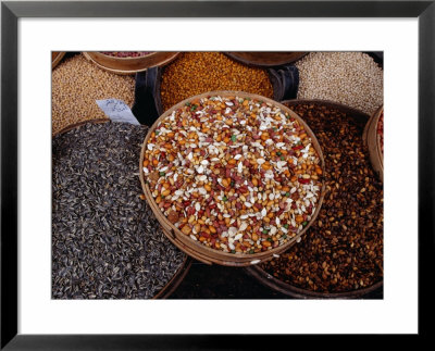 Legumes, Seeds And Nuts For Sale At Souq, Damascus, Rif Dimashq, Syria by Tony Wheeler Pricing Limited Edition Print image