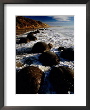 Giant Marble Boulders On Beach, Moeraki, New Zealand by Paul Kennedy Pricing Limited Edition Print image