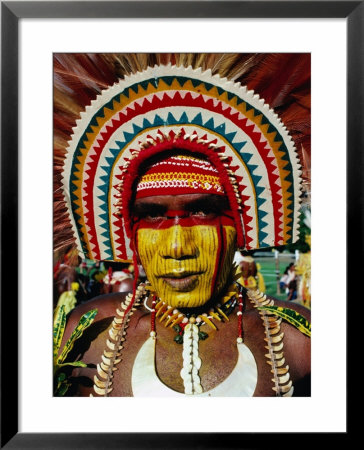 Portrait Of Highlander, Port Moresby, Papua New Guinea by Michael Coyne Pricing Limited Edition Print image