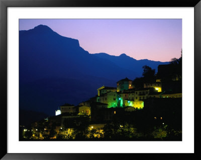 Appenines Hill Village At Dusk, Montefortino, Marche, Italy by Gareth Mccormack Pricing Limited Edition Print image