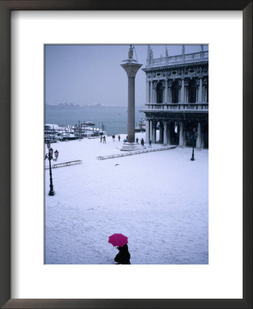 Piazetta Of San Marco In Winter, Venice, Veneto, Italy by Roberto Gerometta Pricing Limited Edition Print image