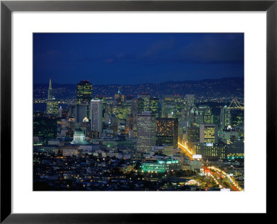 Lights Of Market Street Seen From Twin Peaks, San Francisco, Usa by John Elk Iii Pricing Limited Edition Print image