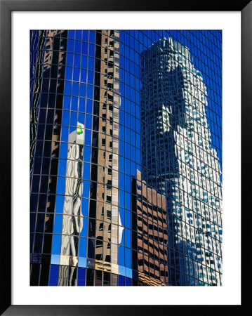 Skyscraper Reflections In Downtown, Los Angeles, United States Of America by Richard Cummins Pricing Limited Edition Print image