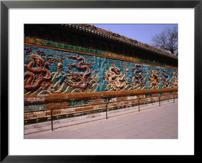 Nine Dragon Wall At Beihai Park, Beijing, China by Diana Mayfield Pricing Limited Edition Print image