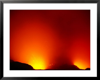 Yasur Volcano Spews Lava And Light At Night, Tanna Island, Tafea, Vanuatu by Peter Hendrie Pricing Limited Edition Print image