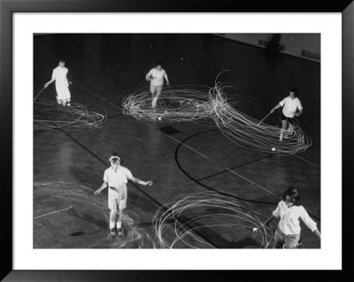 Milwaukee School Children Playing With Latest Toy Fad, The Skip Stick by Robert W. Kelley Pricing Limited Edition Print image