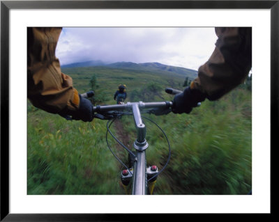 Expedition Members Pedal Their Way Through Lake Clark National Park, Alaska by Bill Hatcher Pricing Limited Edition Print image