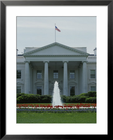 Front Of The White House With Fountain And Flowers, Spring Of 2000 by Stephen St. John Pricing Limited Edition Print image