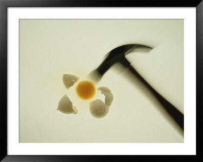 A Blurred Hammer Cracks Open An Egg by Stephen St. John Pricing Limited Edition Print image