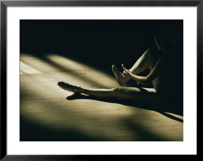A Dance Student Adjusts A Toe Shoe by Robert Madden Pricing Limited Edition Print image