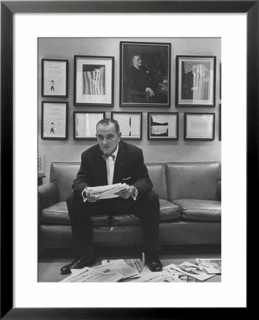 Senator Lyndon B. Johnson At The Time Of The Senate Filibuster Concerning Civil Rights by Ed Clark Pricing Limited Edition Print image