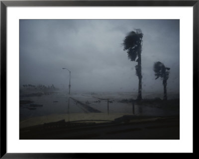 View From A Vehicle Of Hurricane Allen Striking Corpus Christi by Annie Griffiths Belt Pricing Limited Edition Print image