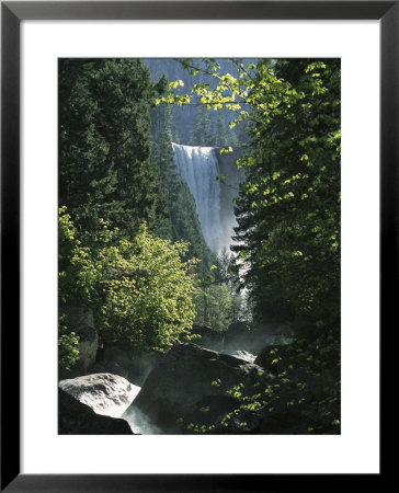 Vernal Fall Seen Through Lush Spring Foliage In Woodland Setting by Marc Moritsch Pricing Limited Edition Print image