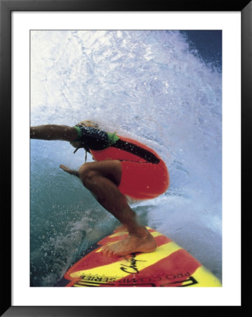 Close-Up Of Man Surfing by Randy Klamm Pricing Limited Edition Print image