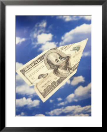 Paper Plane Made From Hundred Dollar Bill by Terry Why Pricing Limited Edition Print image