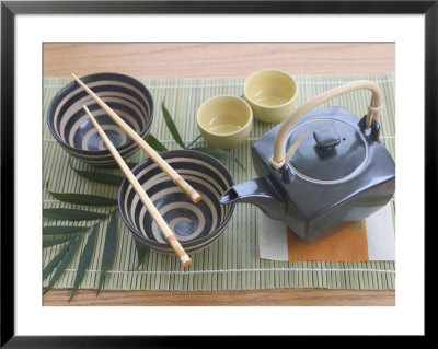 Japanese Table Set With Teapot And Rice Bowl by Shaffer & Smith Pricing Limited Edition Print image