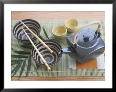 Japanese Table Set With Teapot And Rice Bowl by Shaffer & Smith Pricing Limited Edition Print image