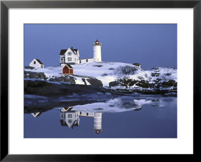 Nubble At Christmas Time In New England by Robert Ginn Pricing Limited Edition Print image