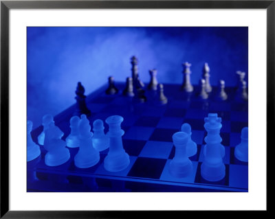 Blue Chess Set by Larry Joubert Pricing Limited Edition Print image