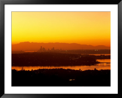Seattle Skyline- Olympic Mountains, Wa by George White Jr. Pricing Limited Edition Print image
