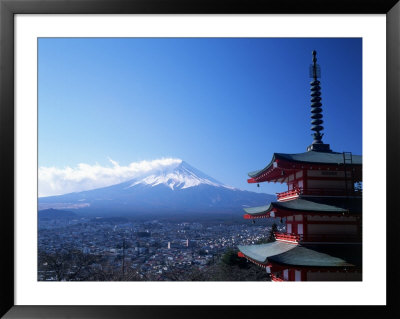 Pagoda And Mt. Fuji, Japan by David Ball Pricing Limited Edition Print image
