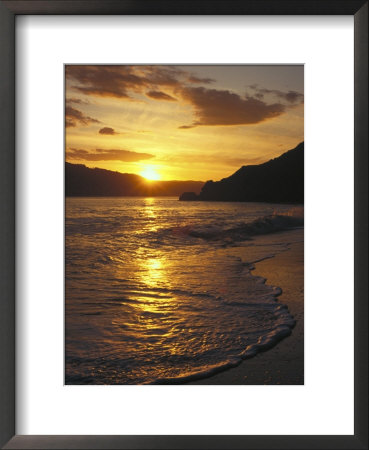 Sunset Over Beach, Angel Island, Ca by Steven Baratz Pricing Limited Edition Print image
