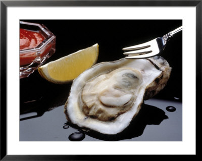 Oyster On Halfshell With Lemon And Sauce by Ken Glaser Pricing Limited Edition Print image