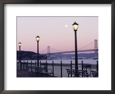 Street Lamps With Bridge In The Background by Robin Allen Pricing Limited Edition Print image