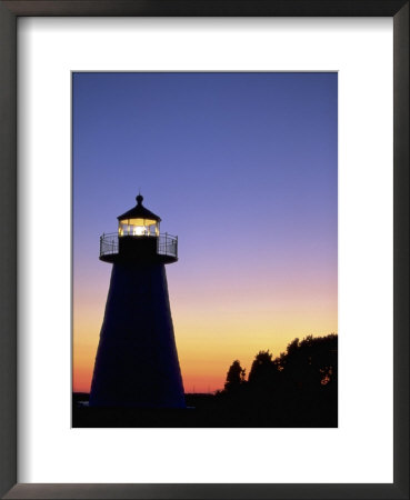 Lighthouse At Sunset, Mattapoisett, Ma by James Lemass Pricing Limited Edition Print image