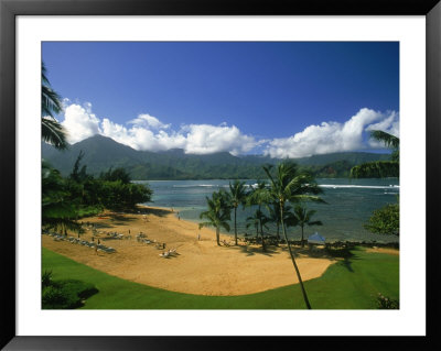 Beach, Hanalei Bay, Kauai, Hi by Peter French Pricing Limited Edition Print image