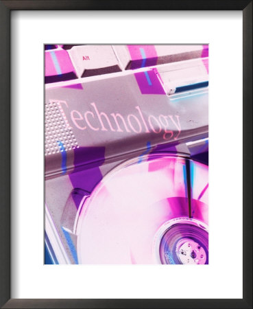 Technology Projected On A Computer Cd Tray by Lonnie Duka Pricing Limited Edition Print image