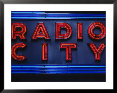 Sign For Radio City Music Hall, Nyc by Barry Winiker Pricing Limited Edition Print image