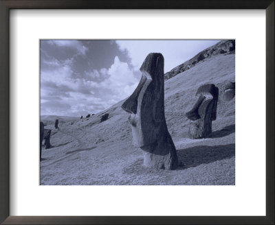 Moais, Rano Raraku, Easter Island, Chile by Walter Bibikow Pricing Limited Edition Print image