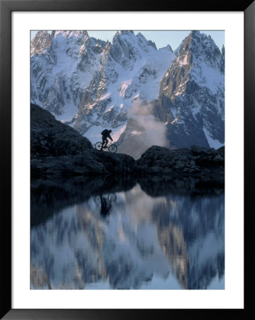Person On A Mountain Bicycle In The Alps by Vloo Phototeque Pricing Limited Edition Print image