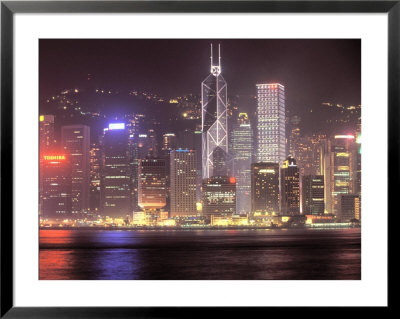 Bank Of China And Night Skyline, Hong Kong, China by John Coletti Pricing Limited Edition Print image
