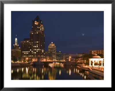 100 E. Wisconsin Building, Downtown From Riverwalk by Walter Bibikow Pricing Limited Edition Print image