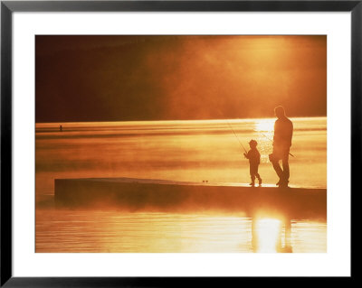 Father And Son Fishing by Bob Winsett Pricing Limited Edition Print image