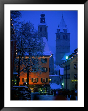 Night Time In Kitzbuhel, Austria by Walter Bibikow Pricing Limited Edition Print image