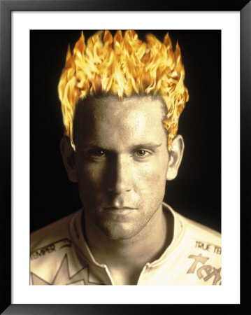 Man With Hair On Fire by Craig Orsini Pricing Limited Edition Print image