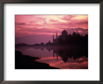 Silhouette Of Taj Mahal, Agra, India by Mitch Diamond Pricing Limited Edition Print image