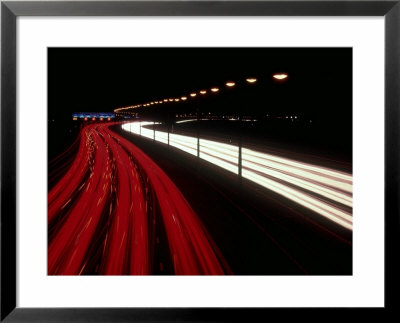 Light Streaks On M25, Uk by Mike England Pricing Limited Edition Print image
