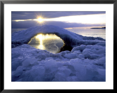 Ice Bridge On Shore Of Lake Superior At Little Presque Isle, Mi by Willard Clay Pricing Limited Edition Print image