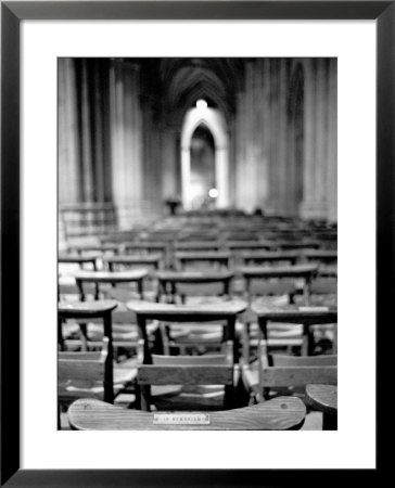 Church Pews, Interior National Cathedral by Walter Bibikow Pricing Limited Edition Print image
