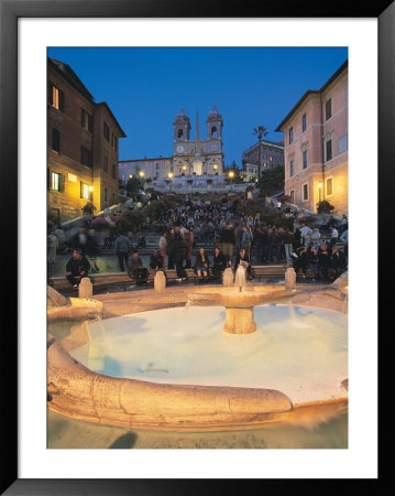 Spanish Steps At Night, Rome, Italy by Walter Bibikow Pricing Limited Edition Print image
