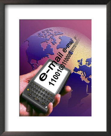 Wireless Internet On Hand Held Computer by Carol & Mike Werner Pricing Limited Edition Print image
