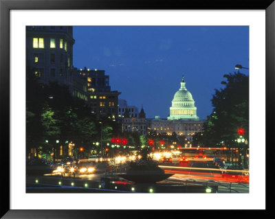 The Capitol At Night, Penn Ave, Washington Dc by David Doody Pricing Limited Edition Print image
