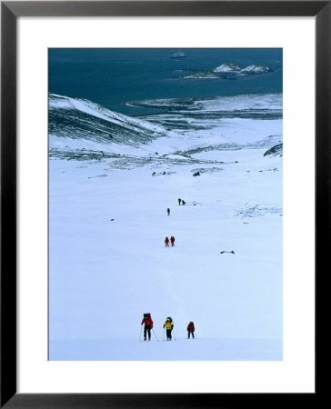 People Trekking Up To Shackleton Gap From Peggotty Camp, South Georgia, Antarctica by Tony Wheeler Pricing Limited Edition Print image