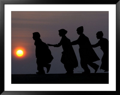 Children Walk To Work In The Wee Hours Of The Morning by Rajesh Kumar Singh Pricing Limited Edition Print image